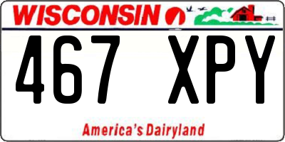 WI license plate 467XPY