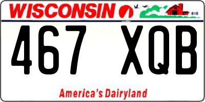WI license plate 467XQB