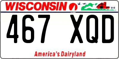 WI license plate 467XQD