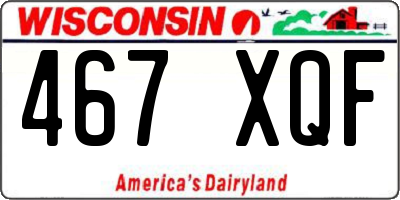 WI license plate 467XQF