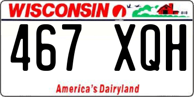 WI license plate 467XQH
