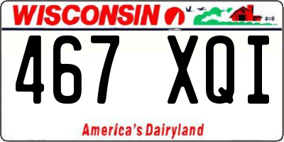 WI license plate 467XQI