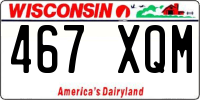 WI license plate 467XQM