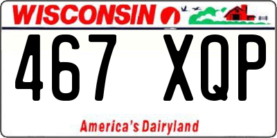 WI license plate 467XQP