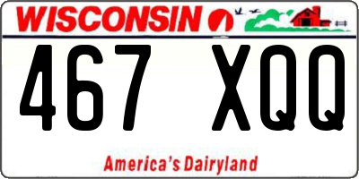 WI license plate 467XQQ