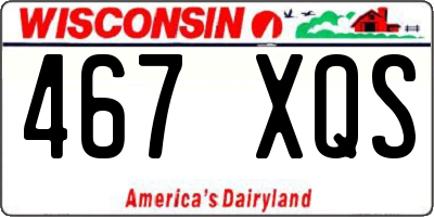 WI license plate 467XQS