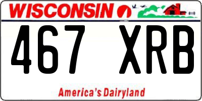 WI license plate 467XRB