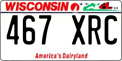 WI license plate 467XRC