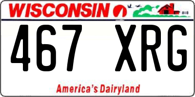 WI license plate 467XRG