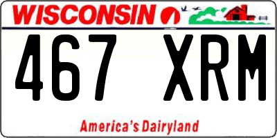 WI license plate 467XRM