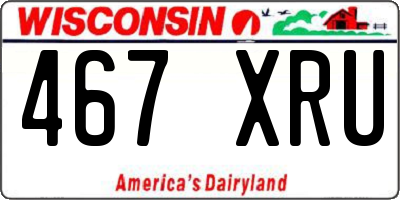 WI license plate 467XRU