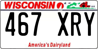 WI license plate 467XRY