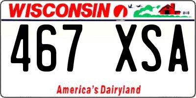 WI license plate 467XSA