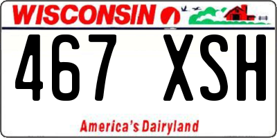 WI license plate 467XSH