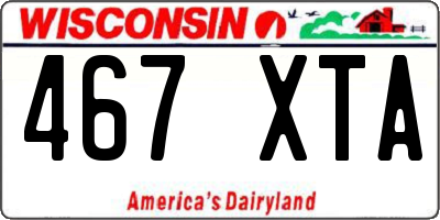 WI license plate 467XTA