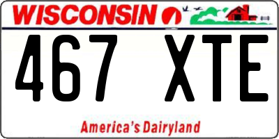 WI license plate 467XTE