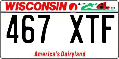 WI license plate 467XTF