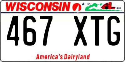 WI license plate 467XTG