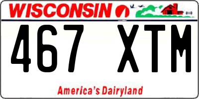 WI license plate 467XTM