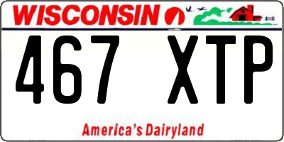 WI license plate 467XTP
