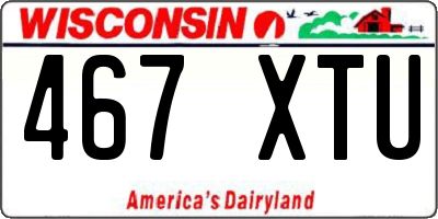 WI license plate 467XTU