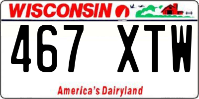WI license plate 467XTW