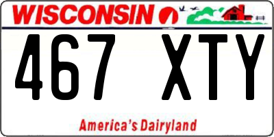 WI license plate 467XTY