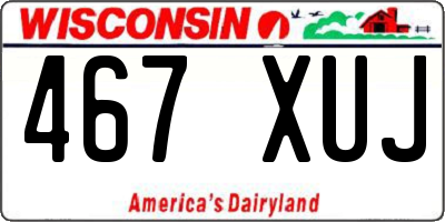 WI license plate 467XUJ