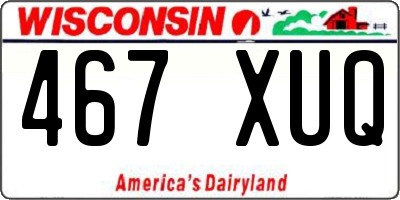 WI license plate 467XUQ