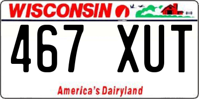 WI license plate 467XUT