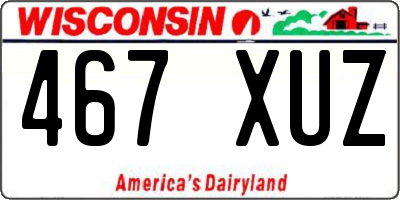 WI license plate 467XUZ