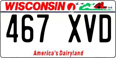 WI license plate 467XVD