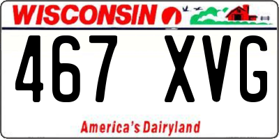 WI license plate 467XVG