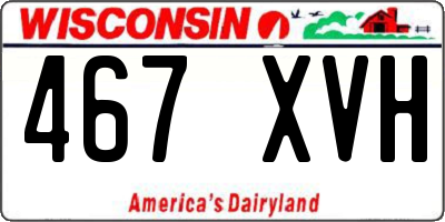 WI license plate 467XVH