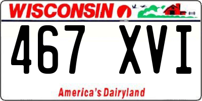 WI license plate 467XVI