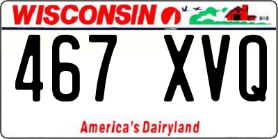 WI license plate 467XVQ