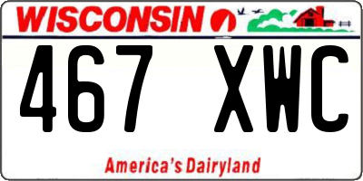 WI license plate 467XWC