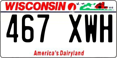 WI license plate 467XWH