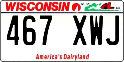 WI license plate 467XWJ