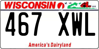WI license plate 467XWL