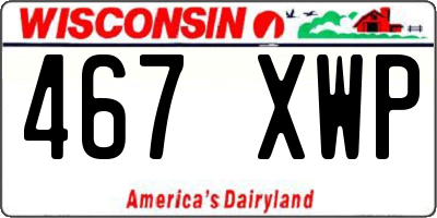 WI license plate 467XWP