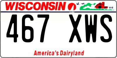 WI license plate 467XWS