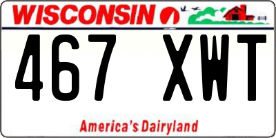 WI license plate 467XWT
