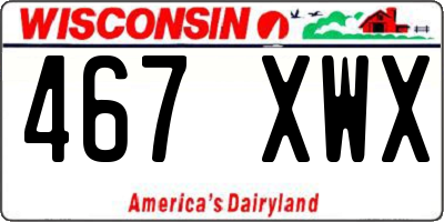 WI license plate 467XWX