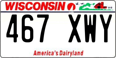 WI license plate 467XWY