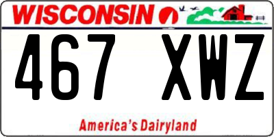 WI license plate 467XWZ