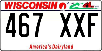 WI license plate 467XXF