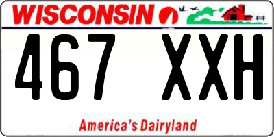 WI license plate 467XXH