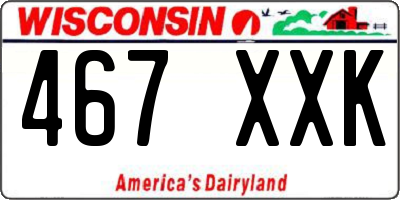 WI license plate 467XXK