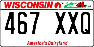 WI license plate 467XXQ